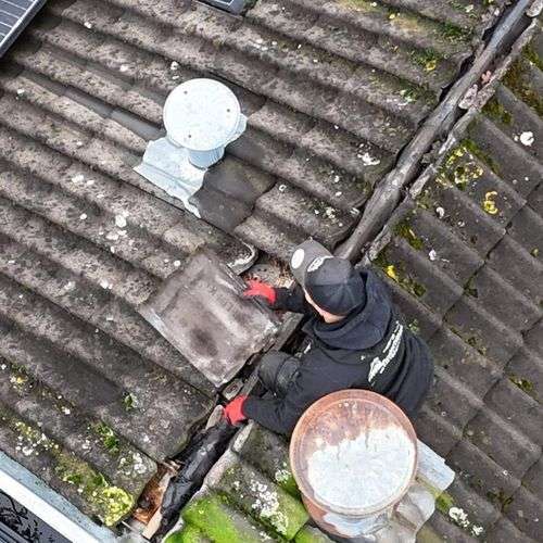 Het opnieuw vastleggen van dakpannen in Boskoop